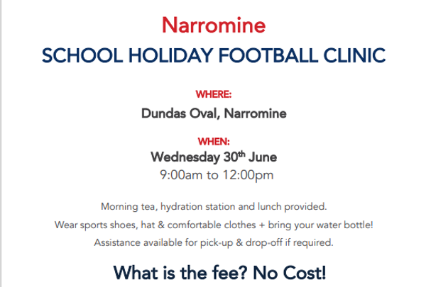 John Moriarty School Holiday Football Clinic 